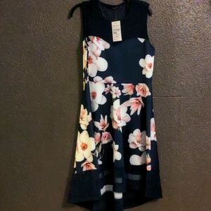 Blue floral flowy dress